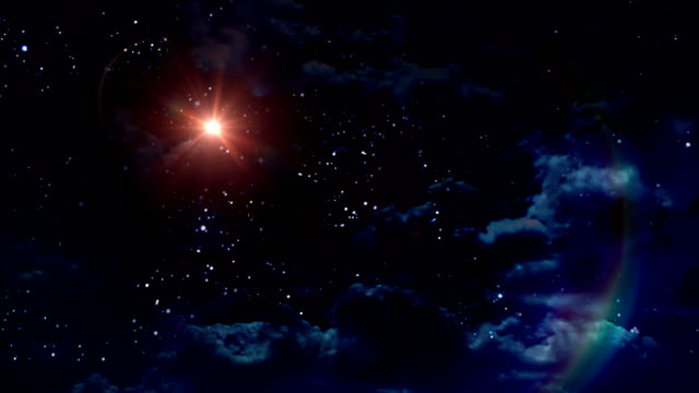 mars-planet-Blendenfleck-bei-Nacht