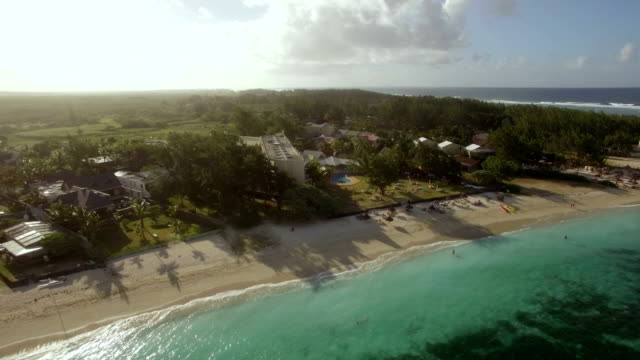 Family-on-resort-and-Mauritius-aerial-view