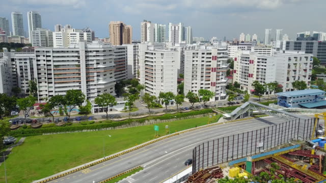 Luftaufnahme-von-Singapurs-Haus-Immobilien