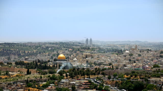 Lapso-de-tiempo-de-vista-aérea-panorámica-de-Jerusalén