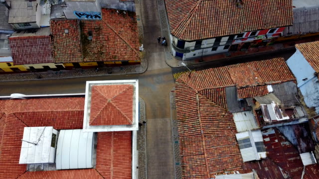 Aerial/Drone-view-of-Streets-of-Bogotá,-Colombia-4