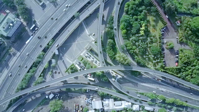 Aerial-view-of-Jakarta-busy-flyover