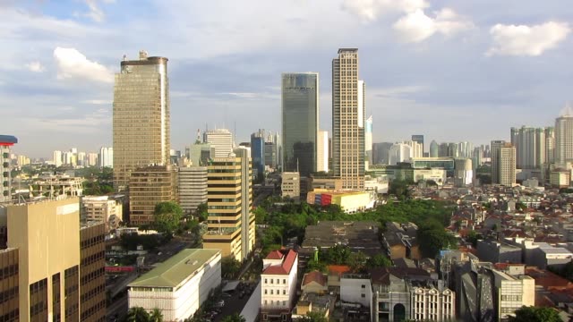 Jakarta-Geschäft-Bezirk-Blick-von-Thamrin-Tower