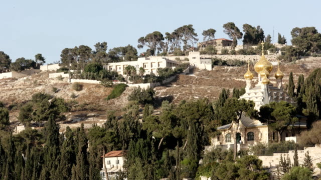 Schuss-von-der-Kirche-der-Maria-Magdalena-in-Jerusalem-schwenken
