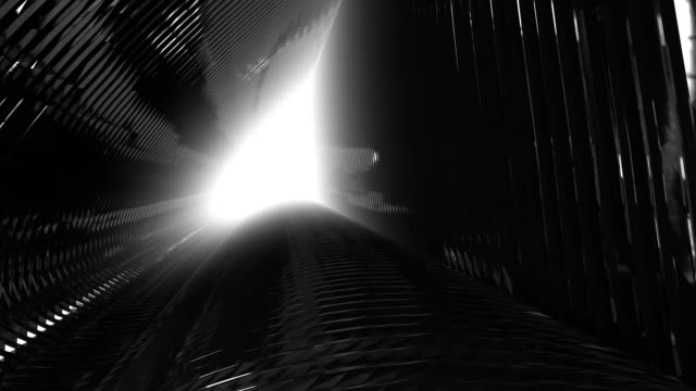 Sci-Fi-Tunnel-in-Metallic-Schwarz-Trailer-4k-Animation-Video.