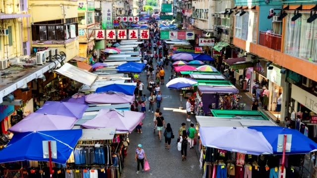 Nassen-Markt-in-Hong-Kong---Zeitraffer