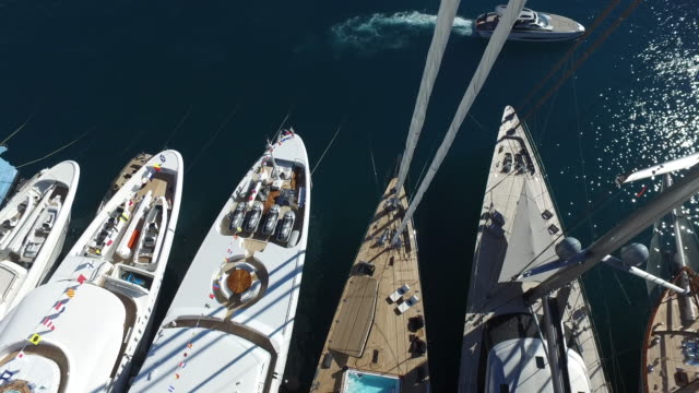 Monaco-Yacht-Show-high-view-panning