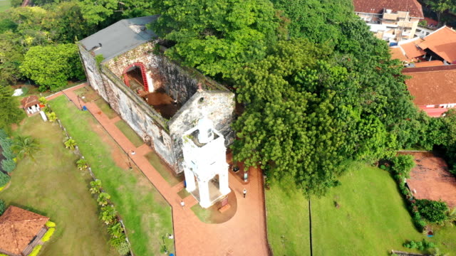 Luftaufnahme-von-Malacca-Stadtbild-mit-St.-Pauls-Kirche-tagsüber