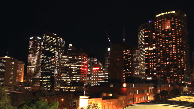 City-von-Sydney-Building-Skyline-Nacht-Timelapse-Vivid-Festival