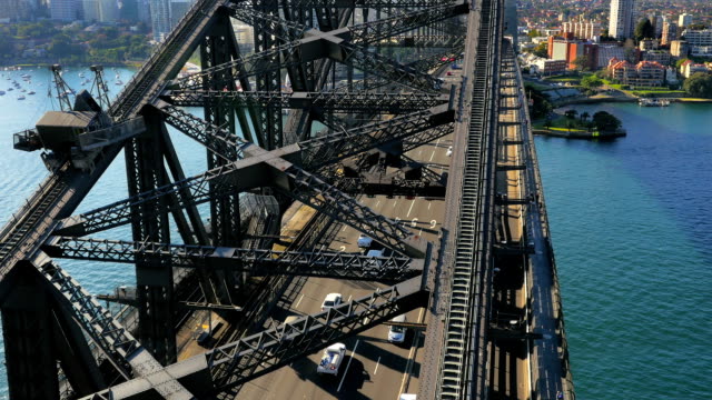 Aerial-view-of-Sydney-Harbour-Bridge-(4K/UHD-to-HD)