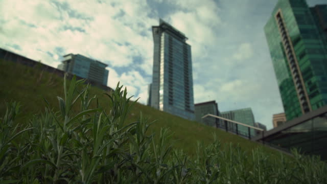 Downtown-Vancouver-grüne-Dach-hautnah-4K.-UHD