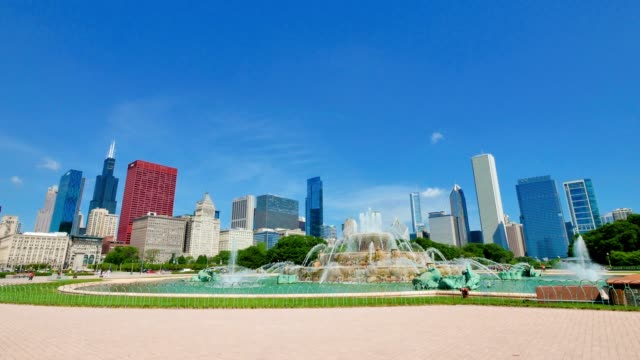 Chicago-Skyline-vom-Buckingham-Fountain-Aussicht