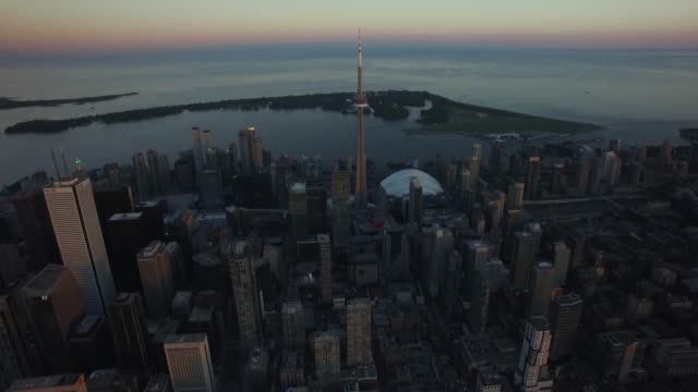 Luftaufnahme-der-Innenstadt-von-Toronto-Skyline