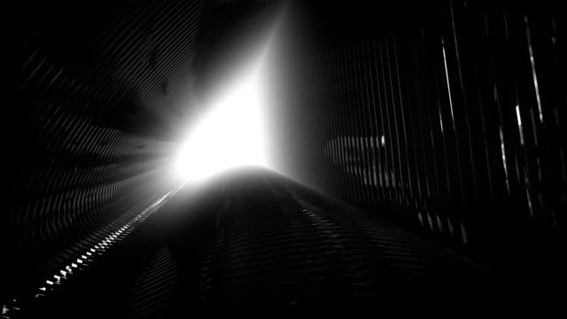 Zukünftige-Architektur-3D-Sci-Fi-Tunnel-in-Metallic-Schwarz-Trailer-4k-Animation-Video.