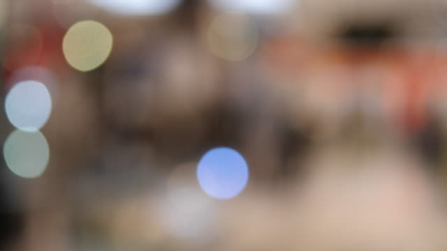 Colored-Bokeh-of-light-from-shopping-mall-blurred-background