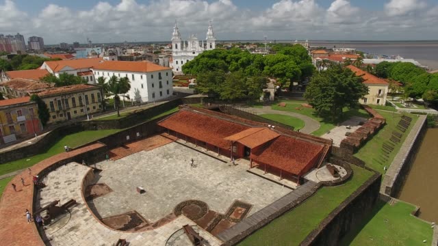 Fortress-in-the-old-town-of-Belém,-Pará,-Brazil,-Amazon-Region