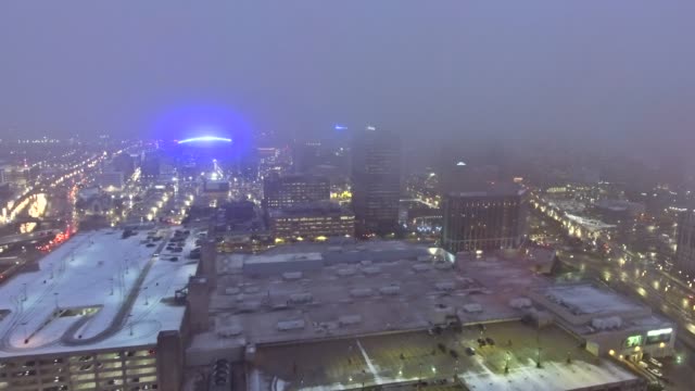 Aerial-view-of-the-Detroit-skyline-in-the-snow-3