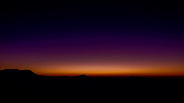 Rainbow-Sunrise-with-Purple,-Orange-over-the-Blue-Ridge-Mountains