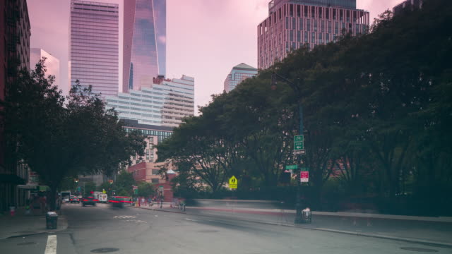 La-ciudad-de-Nueva-york-de-greenwich-street-4-K-time-lapse