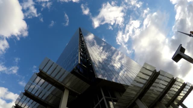 Skyscrapers,-Sky-and-Clouds,-Time-Lapse