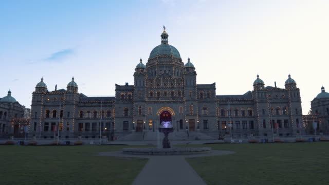 Video-de-Victoria,-Canadá---British-Columbia-Parliament-Buildings