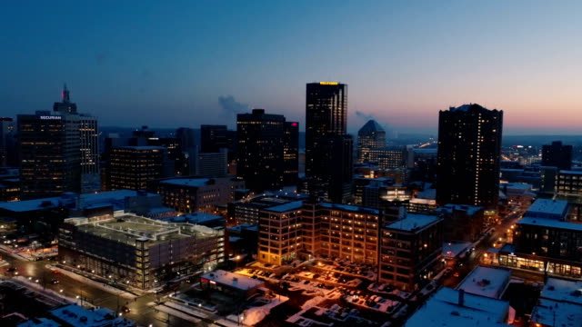 Saint-Paul,-MN---Urban-Cityscape---Aerial-View-of-Downtown