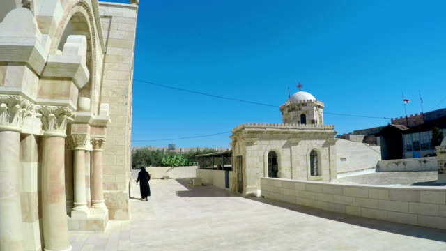Das-Kloster-St.-Theodosius,-Deir-Dosimeter-und-Deir-Ibn-Ubeid,-ist-das-Kloster-östlich-des-Dorfes-al-Ubeidiya,-alte-Cathismus,-östlich-von-Bethlehem