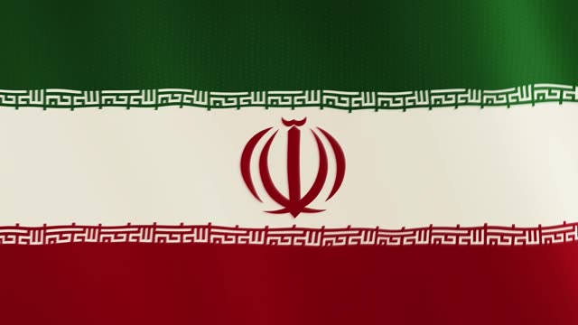 Animación-que-agita-la-bandera-de-Irán.-Pantalla-completa.-Símbolo-del-país