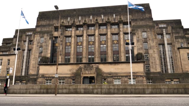 Casa-de-San-Andrés,-gobierno-escocés-edificio-Edimburgo,-Escocia,-Reino-Unido,-alrededor-del-23-de-mayo-de-2018
