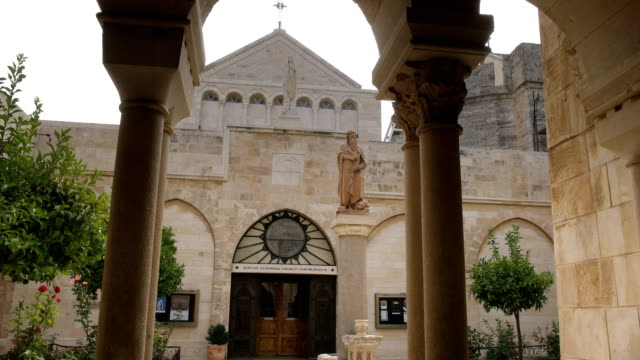 tilt-down-shot-of-the-exterior-of-the-church-nativity-in-bethlehem