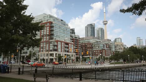 Downtown-Toronto,-Ontario,-Canada-skyline-view