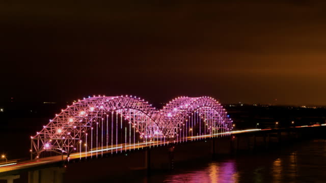 Nachtruhe-von-Memphis,-Tennessee-Zwischenstaatenbrücke
