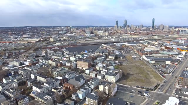 Boston-Massachusetts-Skyline-Antenne-Aus-Süd-Boston-6
