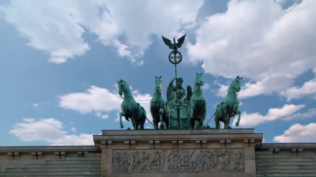 Quadriga-with-timelapse-clouds,loopable
