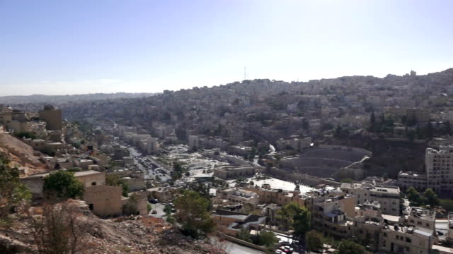 Vista-desde-la-ciudadela-en-Amán,-Jordania
