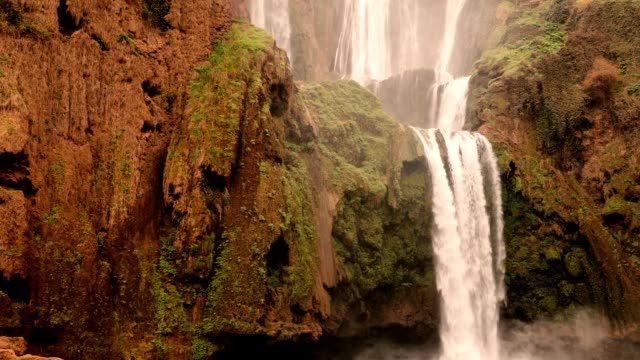 timelapse-Ouzoud-Waterfalls-located-in-the-Grand-Atlas-village-of-Tanaghmeilt,-in-the-Azilal-province-in-Morocco,-Africa