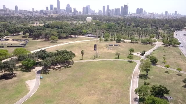 Israel,-Tel-Aviv,-Arieal-Ansicht,-Hayrkon-park