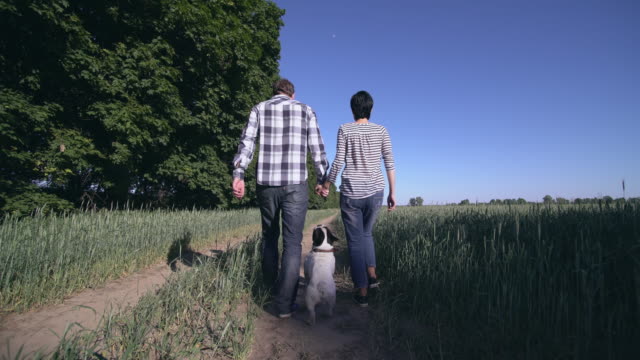 couple-in-love-walk-the-dog