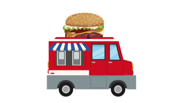 Fast-food-truck-HD-animation