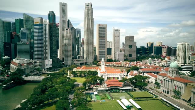 Aerial-Video-Stadt-Skyline-von-Singapur.
