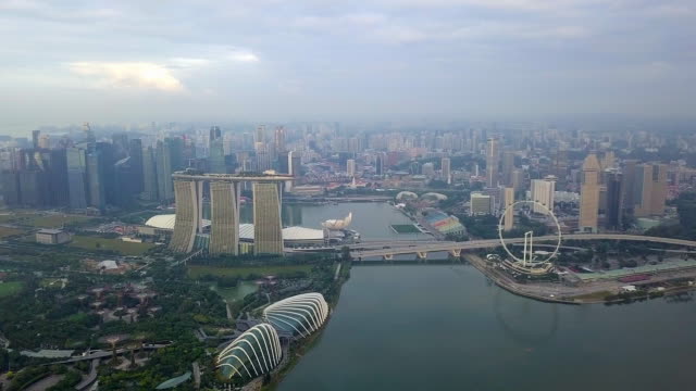 Aerial-view-of-Marina-Bay-Sands-revealing-Singapore-City-Skyline