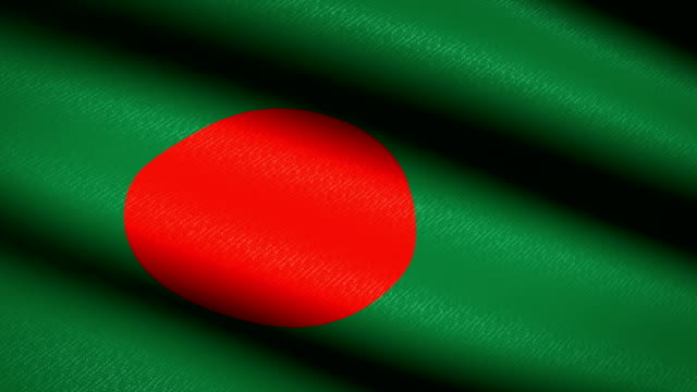 Bangladesch-Fahnenschwingen-Textile-strukturierten-Hintergrund.-Seamless-Loop-Animation.-Vollbild.-Slow-Motion.-4K-Video