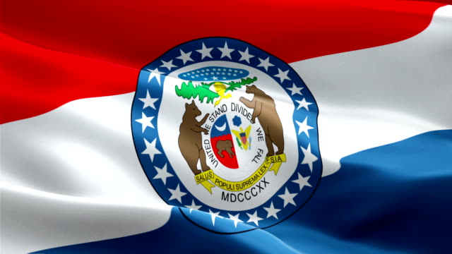 Isolated St. Louis City Flag, City Of Missouri State, Waving On