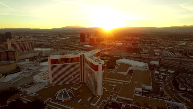 Las-Vegas-Aerial-Cityscape-Strip-Sunset