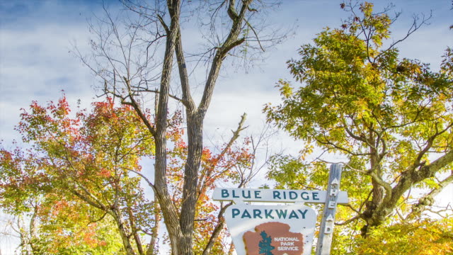 Nostalgic-Blue-Ridge-Parkway-Sign-in-Smoky-Mountains