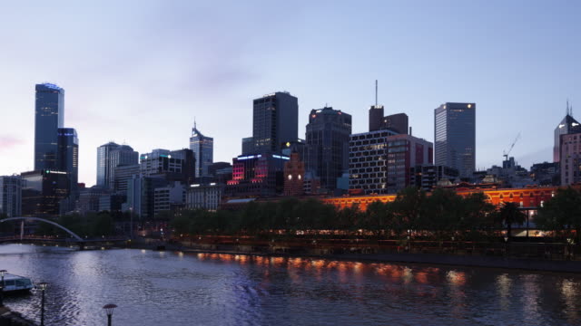 Melbourne-Sonnenuntergang-Zeitraffer-Film