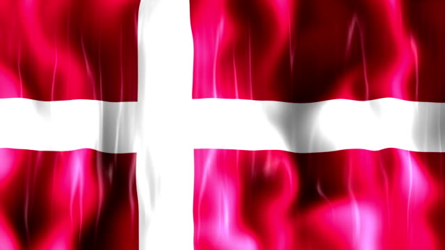 Dänemark-Flagge-Animation