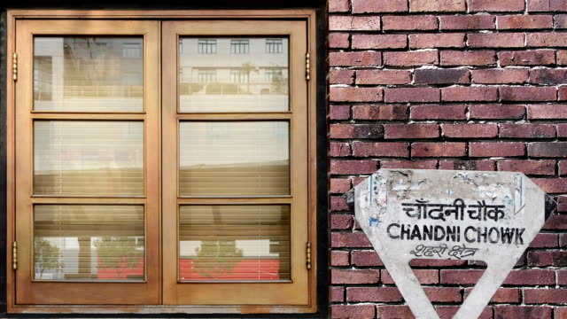 Chandni-Chowk-calle-señal-de-pare.-El-mundo,-la-calle-más-famosa-de-Chandni-Chowk-en-Delhi.