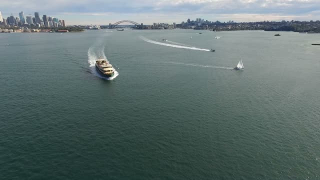 Aerial-footage-of-Sydney-Ferry