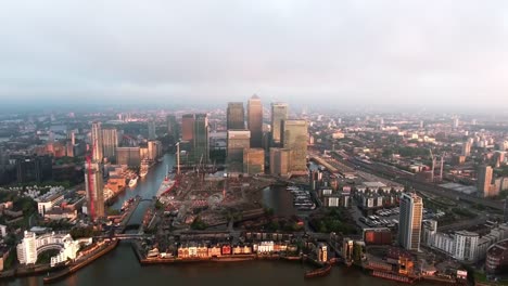 Aerial-Video-of-Iconic-Skyscrapers-in-London